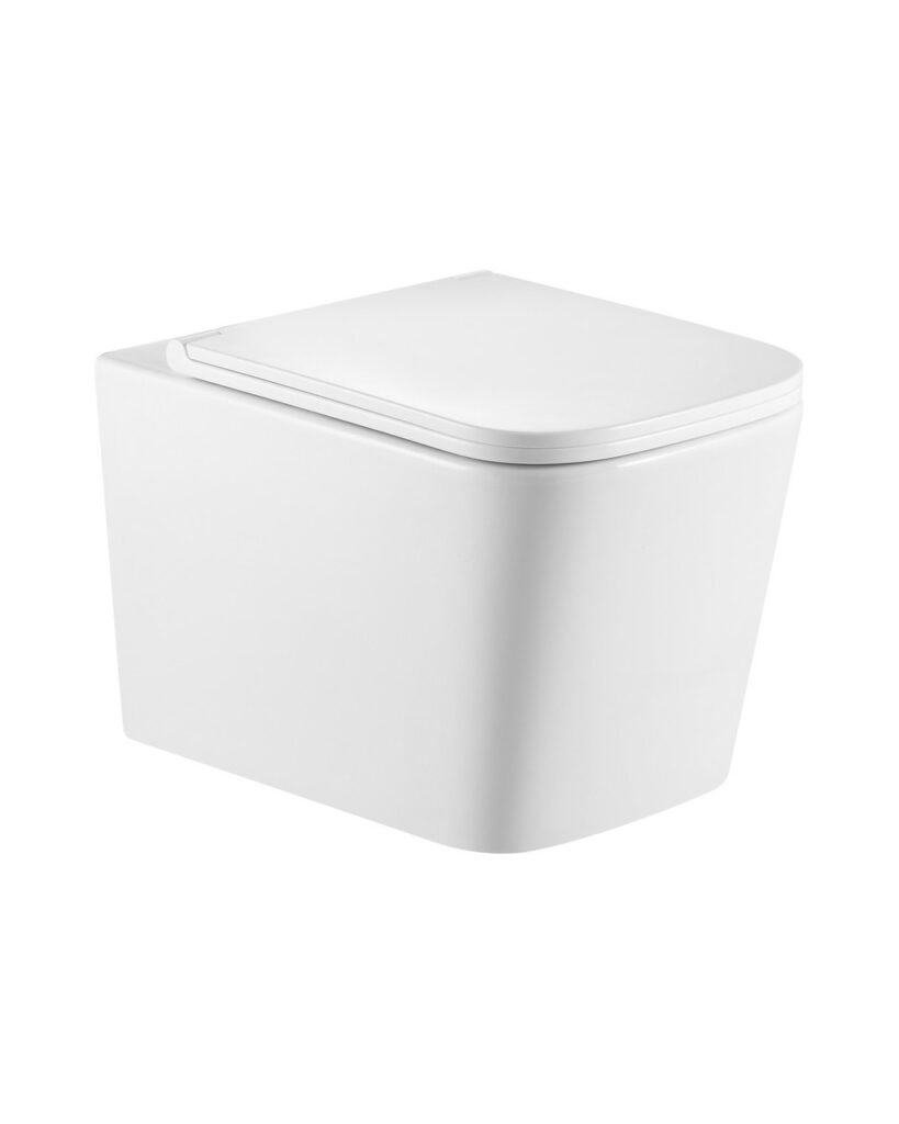 Sheng Ge 2303 wall-hung vitreous china toilet pan, studio product photograph