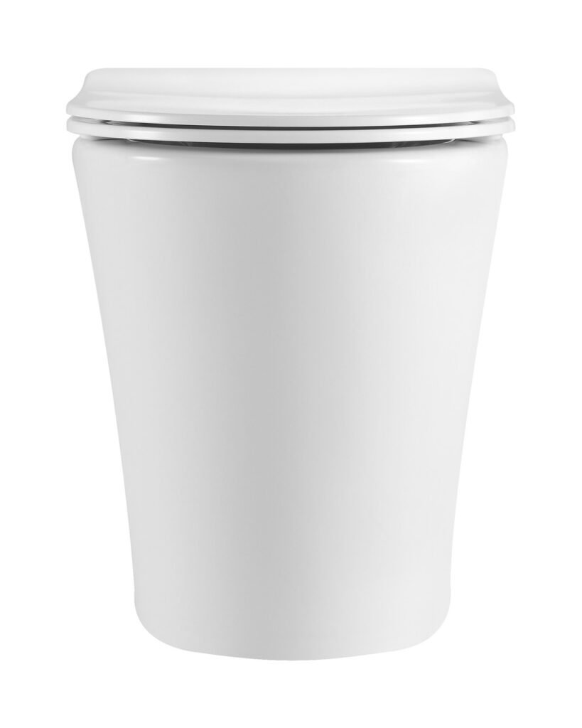 Sheng Ge 3380 back-to-wall vitreous china toilet, studio product photograph